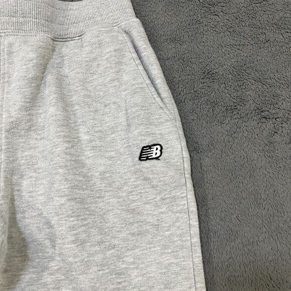New Balance Drawstring Gray Cotton Track Jogger Sweatpants Kid's Size M (10/12) - Picture 3 of 7